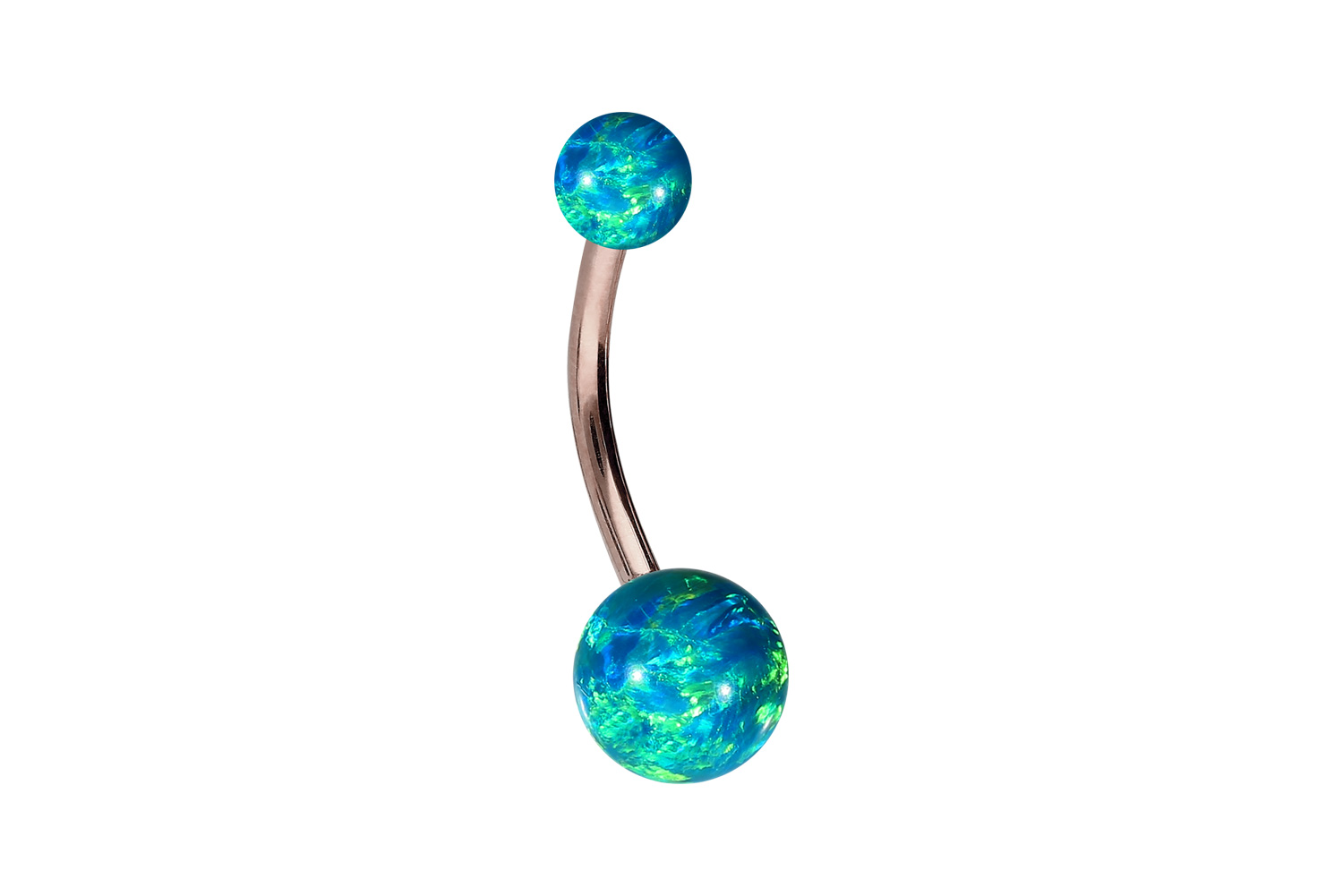 Chirurgenstahl Bananabell Piercing SYNTHETISCHE OPALE